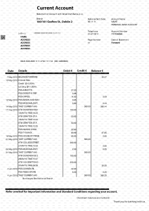 AIB Bank Ireland Statement Template