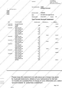 Bank Of Ireland Bank Statement Template