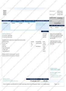 Bord Gais Utility Bill Template