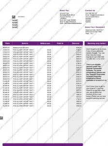 Permanent TSB Bank Statement Template